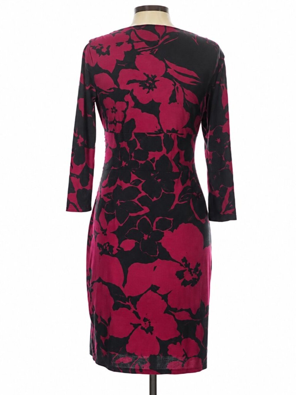 Ralph Lauren Moody Floral Dress Large 10 Black Red Dark Romance Vamp Whimsigoth - Picture 3 of 9